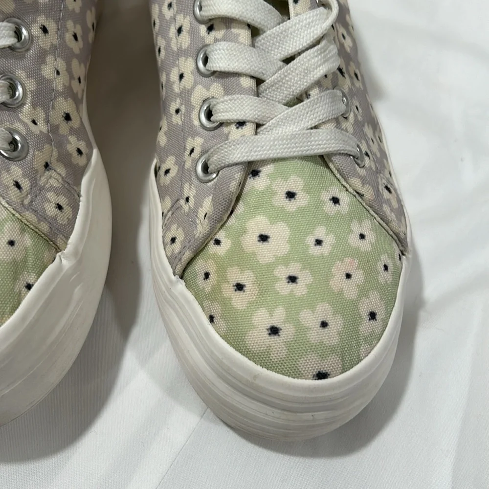 Call it spring vegan floral  sneakers GUC size 8.5